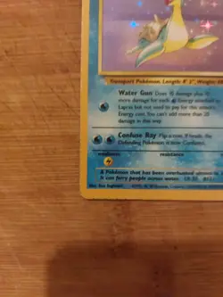 Lapras 10/62 Holo Fossil Set Pokemon Card WOTC LP-NM - Image 2