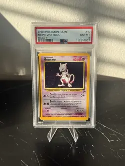 PSA 8 2000 Pokemon Base Set 2 Mewtwo #10 English Holo 10/130 - Image 1