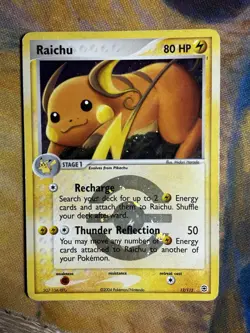 Raichu 12/112 EX Firered & Leafgreen Stamped Reverse Holo Rare 2004 Pokemon MP - Image 2