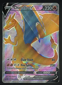 Pokemon TCG Charizard V Full Art Promo SWSH050 LP - Image 1