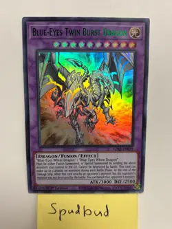 Blue-Eyes Twin Burst Dragon (Green) Ultra Rare LDS2-EN019 (LP 1st Edition) - Image 1