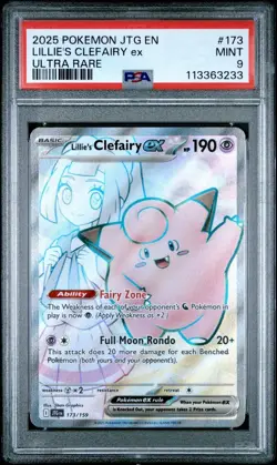 Pokemon Journey Together # 173 Lillie's Clefairy EX Ultra Rare PSA 9 Card MINT! - Image 1