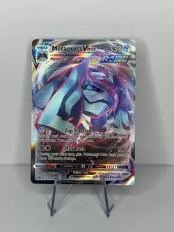 Pokemon Card Metagross VMAX 113/198 Chilling Reign Half Art Ultra Rare Near Mint - Image 2