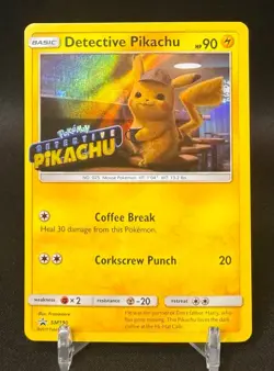 Detective Pikachu SM190 - Stamped Holo - Movie DVD Promo Pokemon Card - NM - Image 1
