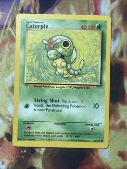 POKEMON BASE SET CARD 45/102 Caterpie - Image 1