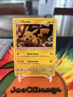 Pikachu SM227 Holo Pokemon Card Black Star Promo 2019 LP/MP Galaxy Swirls - Image 1