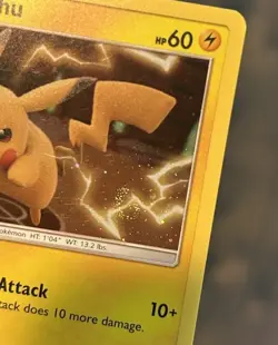 Pikachu SM227 Holo Pokemon Card Black Star Promo 2019 LP/MP Galaxy Swirls - Image 4