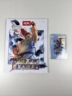 Street Fighter 2 Champion Edition Promo Card SEALED Pack PSA Magazine Promo Ryu - Image 1