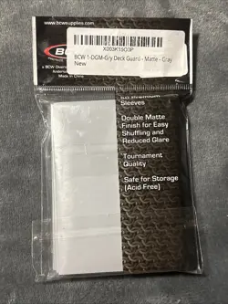 BCW Deck Guard - Double Matte Grey Card Sleeves - Acid Free, Archival Safe 50 Ct - Image 2