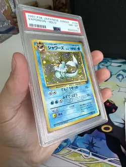 Pokemon TCG Vaporeon Holo Card No.134 Japanese Jungle PSA 8 - Image 4