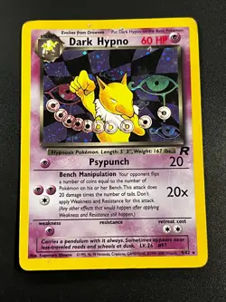 Dark Hypno 9/82 - Team Rocket Vintage Holo Rare Pokemon TCG Card MP - Image 1