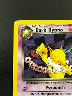 Dark Hypno 9/82 - Team Rocket Vintage Holo Rare Pokemon TCG Card MP - Image 5