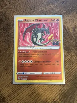 Radiant Charizard Pokemon Card 160 HP Combustion Blast 250 Damage - Image 1