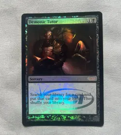 Demonic Tutor DCI JUDGE Promo FOIL NM/LP Magic The Gathering MTG - Image 1