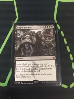 MTG Magic The Gathering Empty The Pits LP KTK Mythic Black Instant Zombie - Image 1