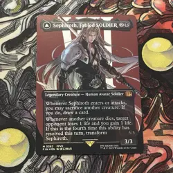 Sephiroth, Fabled Soldier Borderless Foil, MTG Single, FIN 0382 Mythic Near Mint - Image 1