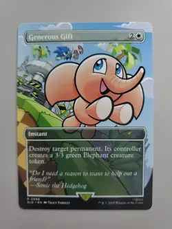 MTG Generous Gift (2088) Secret Lair Drop Borderless Rare - Image 1