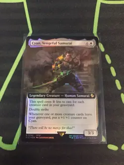 MTG Magic The Gathering Cyan, Vengeful Samurai Foil FIC Rare E Art Final Fantasy - Image 1