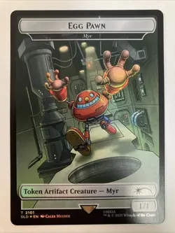 Foil - Egg Pawn - Myr Token (Rainbow Foil) - 2101 / NM / English MTG - Image 1