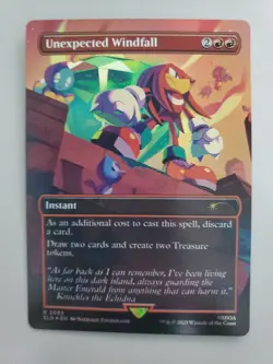 MTG Unexpected Windfall (2092) Secret Lair Drop Rainbow Foil Rare - Image 1