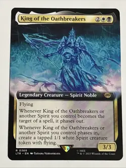 MTG Lord of the Rings King of the Oathbreakers Extended Art 0369 NM Rare - Image 1
