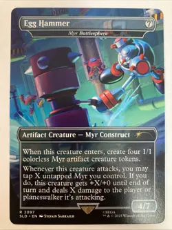 Foil - Egg Hammer - Myr Battlesphere (Regular) - 2097 / NM / English MTG - Image 1
