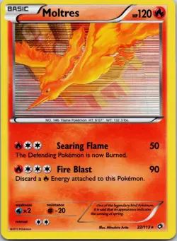 Moltres - 22/113 - Pokemon Legendary Treasures Holo Rare Card VLP+ - Image 1