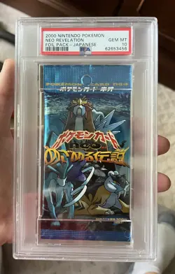 2000 Pokemon Japanese Neo Revelation Booster Pack PSA 10 GEM MINT 💎 - Image 1