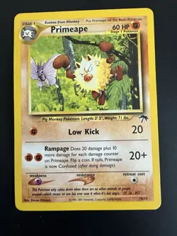 Pokemon 2001 Primeape Southern Islands 18/18 English Nintendo - Image 1