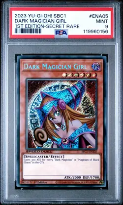 Yugioh Dark Magician Girl Speed Duel SBC1-ENA05 Secret Rare 1st Edition PSA 9 - Image 1