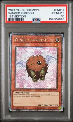 Winged Kuriboh Yugioh 2024 MP24-EN017 Quarter Century Secret Rare 1st PSA 10 - Image 1