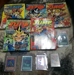 Yugioh Card Lot Vintage TSC Promo Shonen Jump Magazines PSA Graded TP1 Gust Fan - Image 1