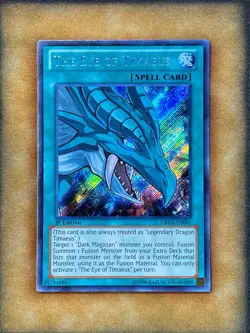 Yugioh The Eye of Timaeus DRLG-EN005 Secret Rare 1st Ed NM - Image 1