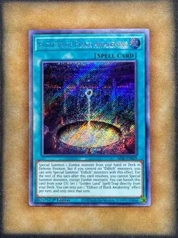 Yugioh Eldlixir of Black Awakening SESL-EN029 Secret Rare 1st Ed NM - Image 1