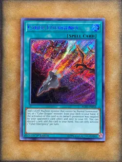Yugioh Cyber Emergency BLRR-EN016 Secret Rare 1st Ed NM - Image 1