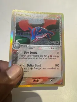 2005 EX - Delta Species Salamence #14 Reverse Holo Rare STAMPED Pokemon Card NM - Image 3