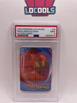 PSA 9 Mint 2004 Pokemon Action Card Slugma Magcargo lenticular - Image 1