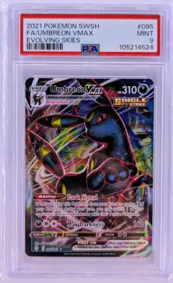 Umbreon VMAX 095/203 SWSH Evolving Skies Full Art PSA 9 Pokemon Card - Image 1