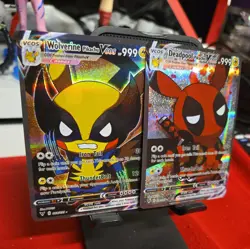 Pokemon Pikachu Deadpool & Pikachu Wolverine Pikachu Cosplay Custom Cards Set - Image 4