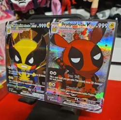 Pokemon Pikachu Deadpool & Pikachu Wolverine Pikachu Cosplay Custom Cards Set - Image 5