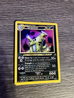 Pokemon TCG Tyranitar Neo Discovery Holo Card 12/75 - Image 2