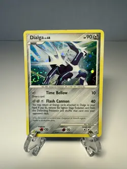 Pokemon TCG: Dialga 1/130 (2007) Diamond & Pearl • Holo Card with SWIRL LP - Image 1