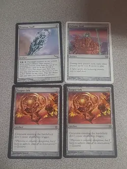 Magic The Gathering 4 Artifact Cards Lightly Played - Image 1
