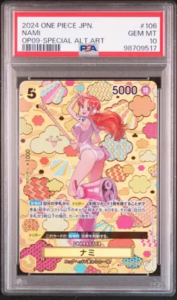PSA 10 Nami SR-SPC OP08-106 Emperors in the New World ONE PIECE Card Japanese JP - Image 1