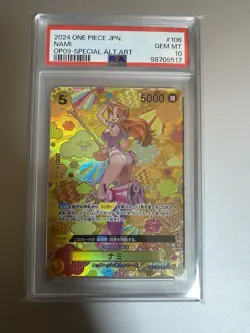 PSA 10 Nami SR-SPC OP08-106 Emperors in the New World ONE PIECE Card Japanese JP - Image 3