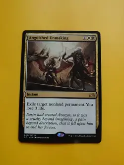 Anguished Unmaking. SOI rare Instant Magic the Gathering Card. - Image 1