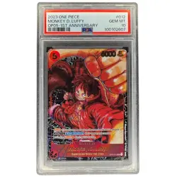 Monkey D Luffy ST01-012 PSA 10 One Piece Card Game OP05 1st Anniversary - Image 1