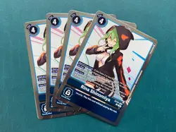 Rina Shinomiya BT22-085 Playset Cyber Eden Digimon Card Game x4 - Image 1