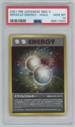 Pokemon Japanese Neo 4 Destiny - Miracle Energy Holo Rare Swirl PSA 10 Gem Mint - Image 1