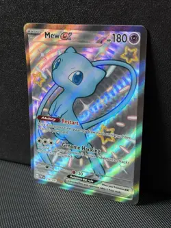 Pokemon TCG S&V Paldean Fates Mew EX Ultra Rare Holo Card 216/091 - Image 1